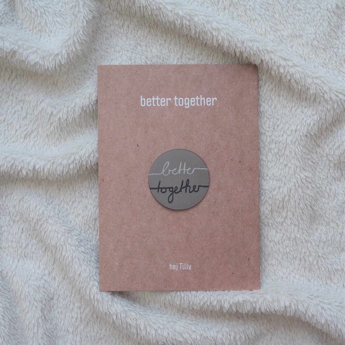 BETTER TOGETHER Patch zum Aufbügeln, Grau