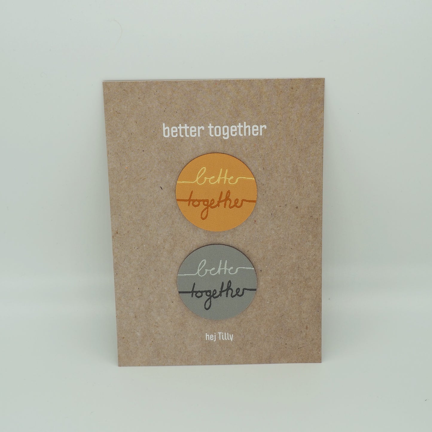 BETTER TOGETHER Patch zum Aufbügeln, Grau