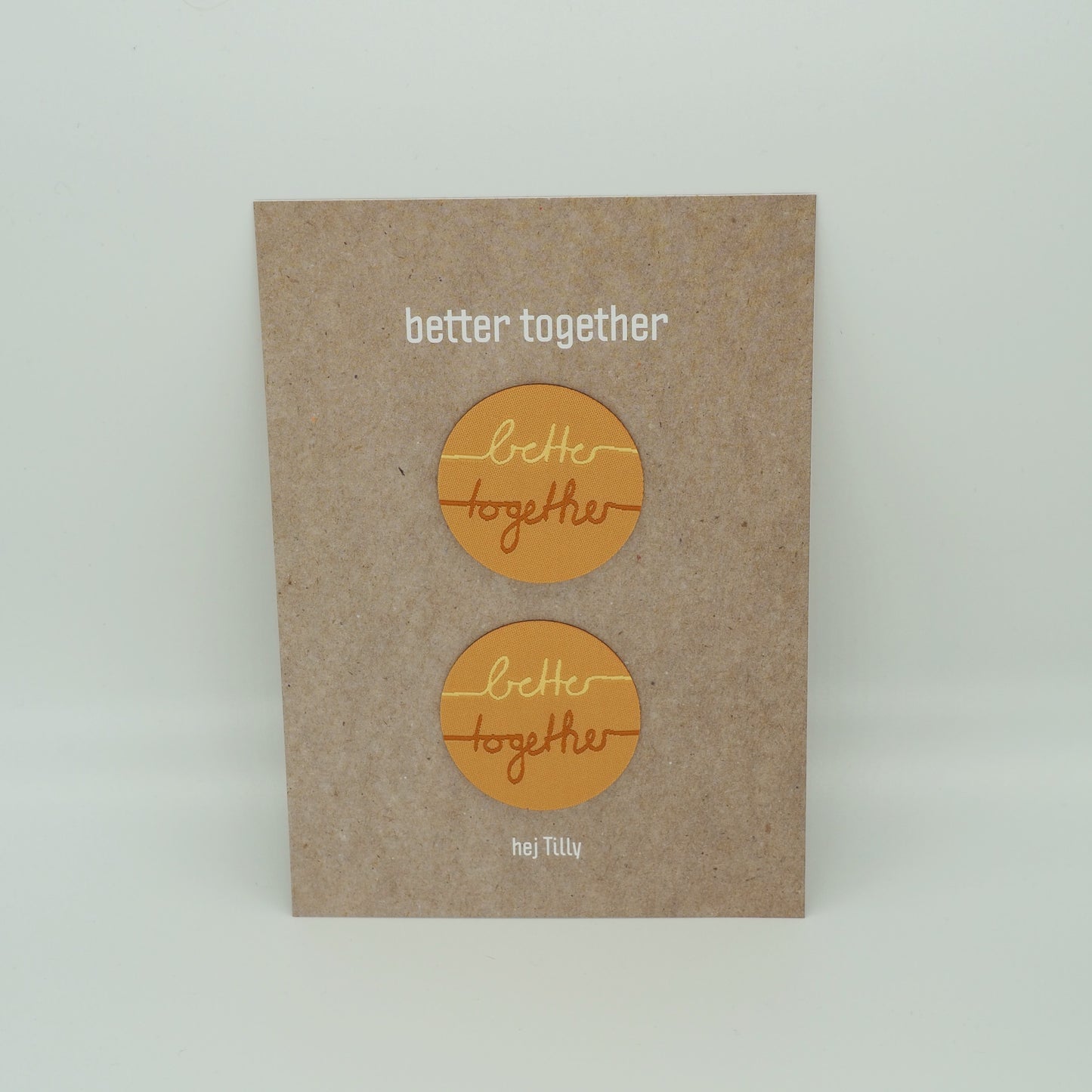 BETTER TOGETHER Patch zum Aufbügeln, Braun