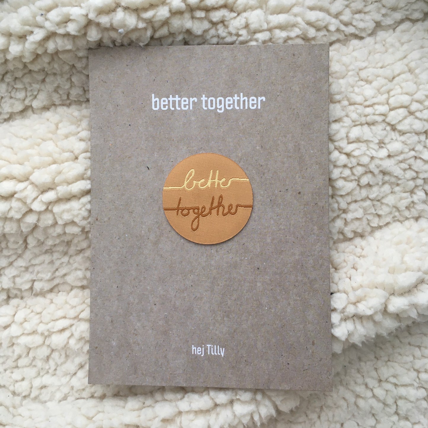 BETTER TOGETHER Patch zum Aufbügeln, Braun