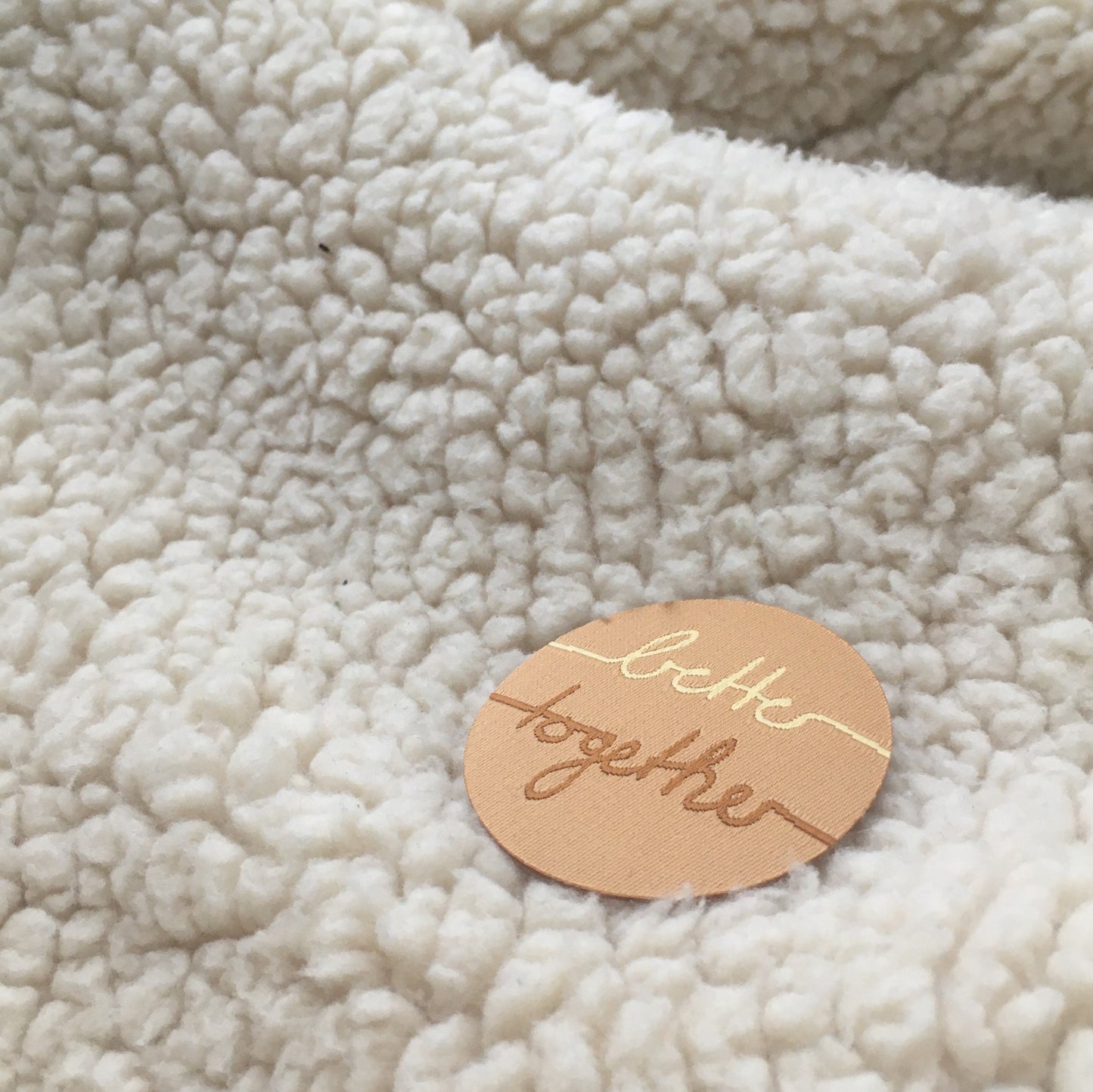 BETTER TOGETHER Patch zum Aufbügeln, Braun