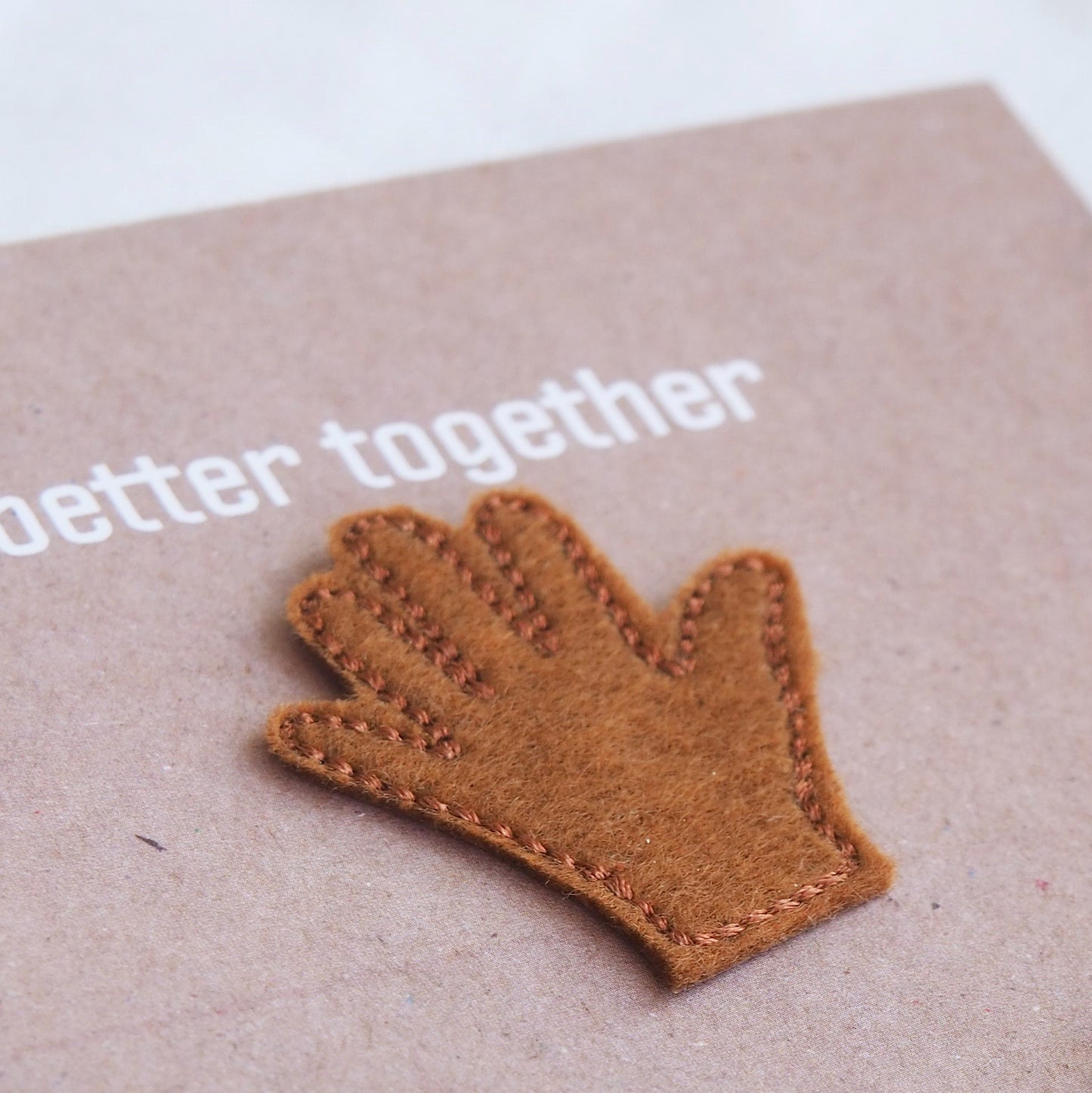 HAND Patch zum Aufbügeln, Dunkelbraun