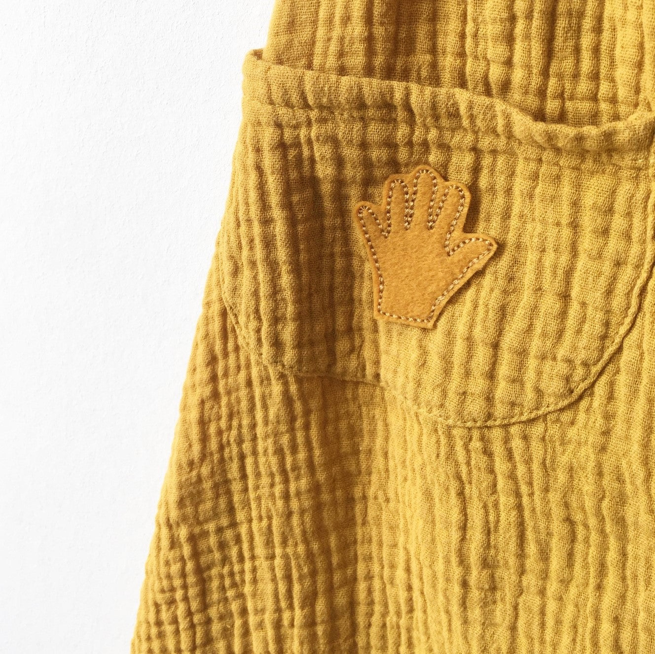 HAND Patch zum Aufbügeln, Mittelbraun