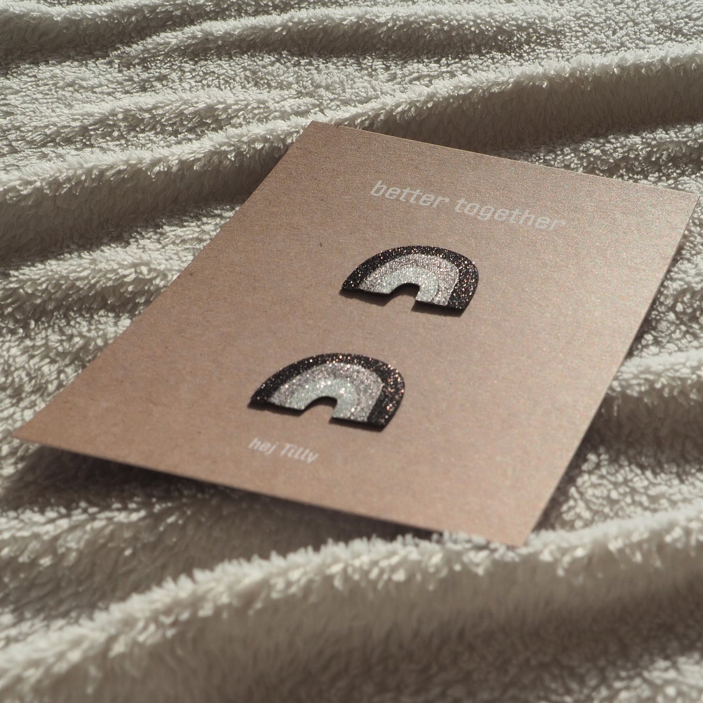 REGENBOGEN Patch zum Aufbügeln, Silber