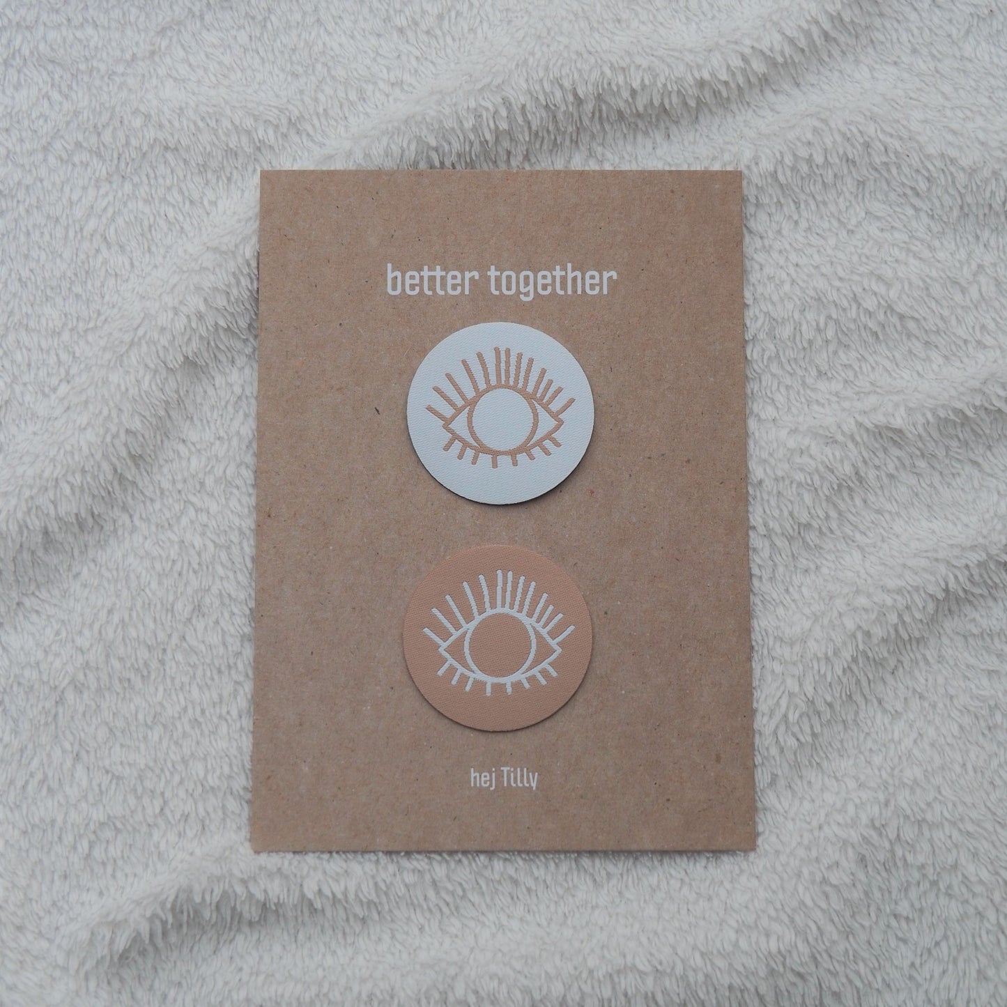 AUGE Patch zum Aufbügeln, Beige