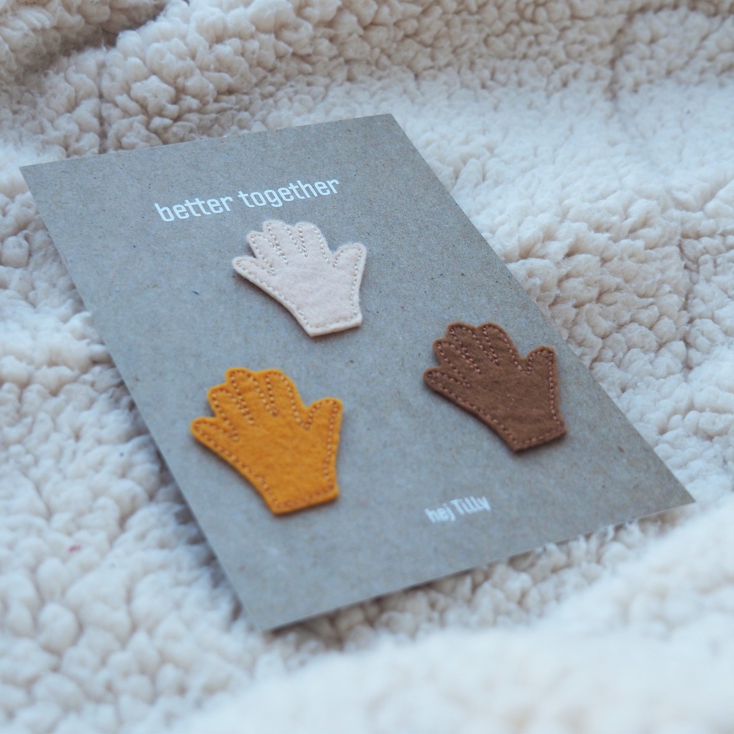 HAND Patch zum Aufbügeln, Dunkelbraun
