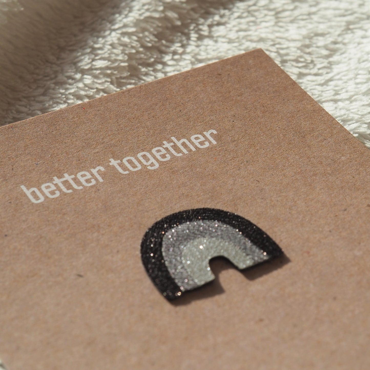 REGENBOGEN Patch zum Aufbügeln, Silber