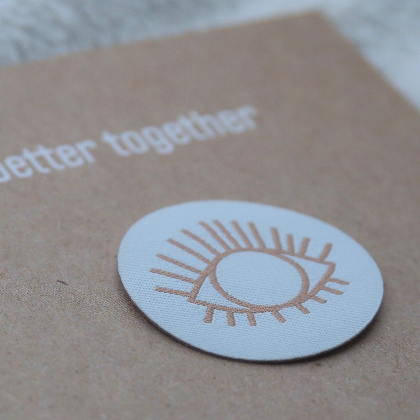 AUGE Patch zum Aufbügeln, Weiß