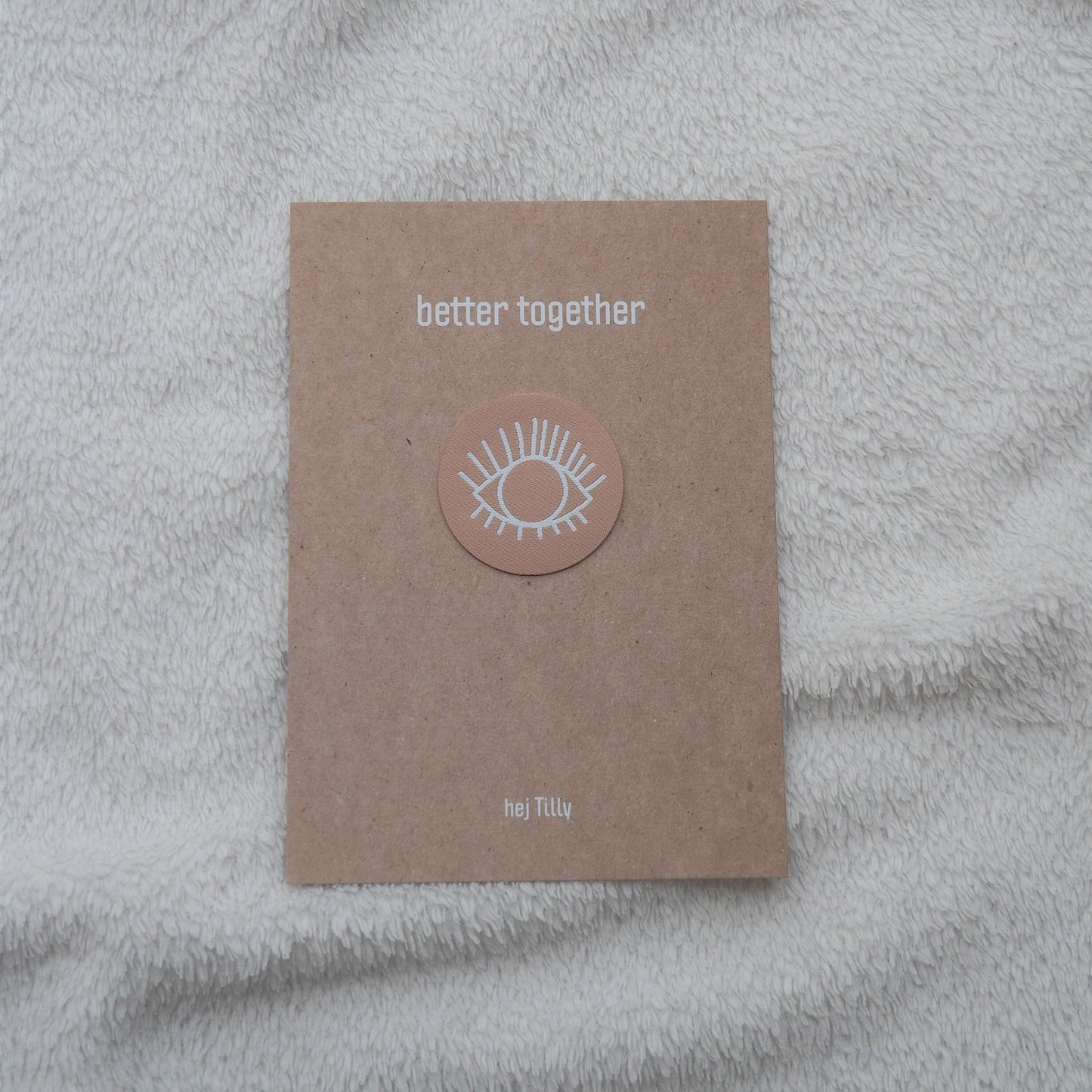 AUGE Patch zum Aufbügeln, Beige