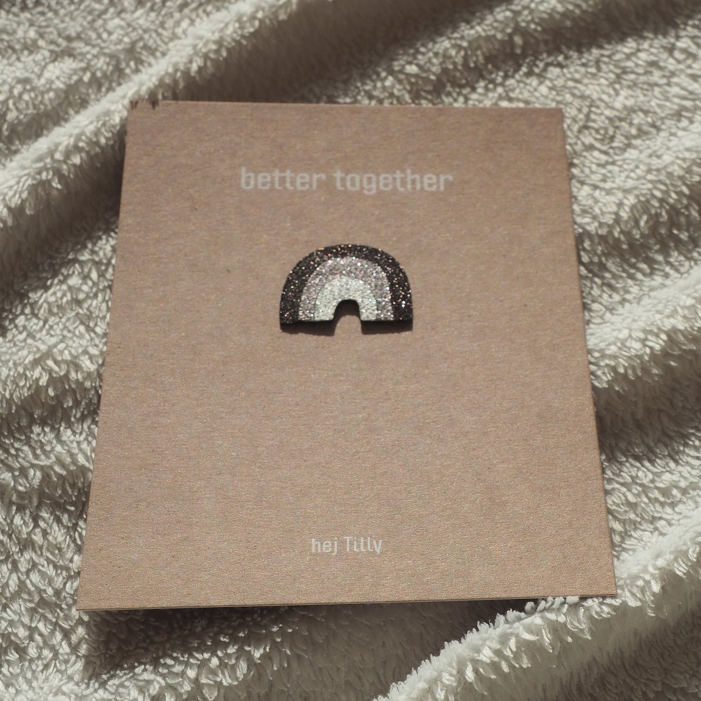 REGENBOGEN Patch zum Aufbügeln, Silber