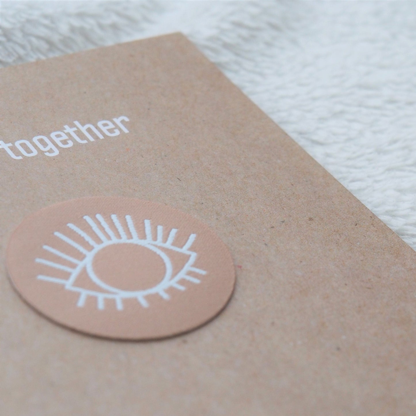 AUGE Patch zum Aufbügeln, Beige